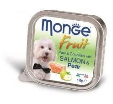 Monge Dog Fruit консервы для собак лосось с грушей 100г